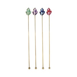 Blush True Fabrication Crystal Stir Sticks, Multicolor