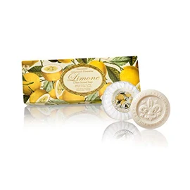 Lemon Soap, Round, 3 x 100 g, Handmade Italian Soap from Fiorentino