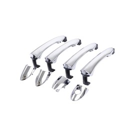 HUYILUN0104 1 LOT Chrome 4 Door Exterior Handle Outer Door Handle Compatible with Hyundai Sonata 2011 2012 2013 2014