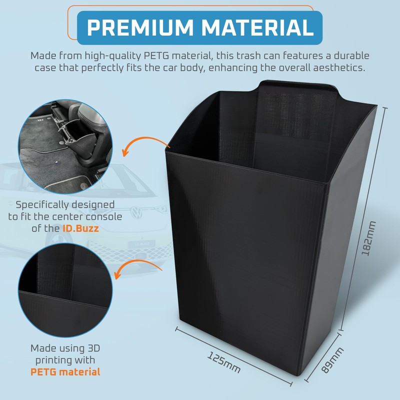 VW ID Buzz Centre Console Removable Waste Bin
