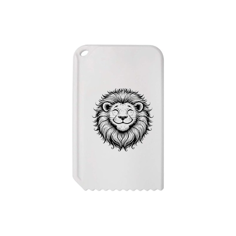 Azeeda 'Happy Lion Face' Plastic Ice Scraper (IC00040991)