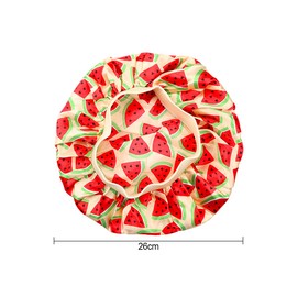 Jagowa Children's Satin Nightcap Stretch Silk Round Cap Baby Hair Guard Cap Soft Silk Broadband Color Night Hat Red