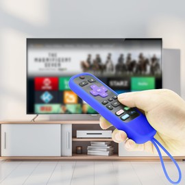TOKERSE Silicone Remote Cover Compatible for Roku Steaming Stick/Voice/Express/Premiere Remote - Case Compatible with TCL Roku Smart TV Remote Control Replacement Cover - Dark Blue