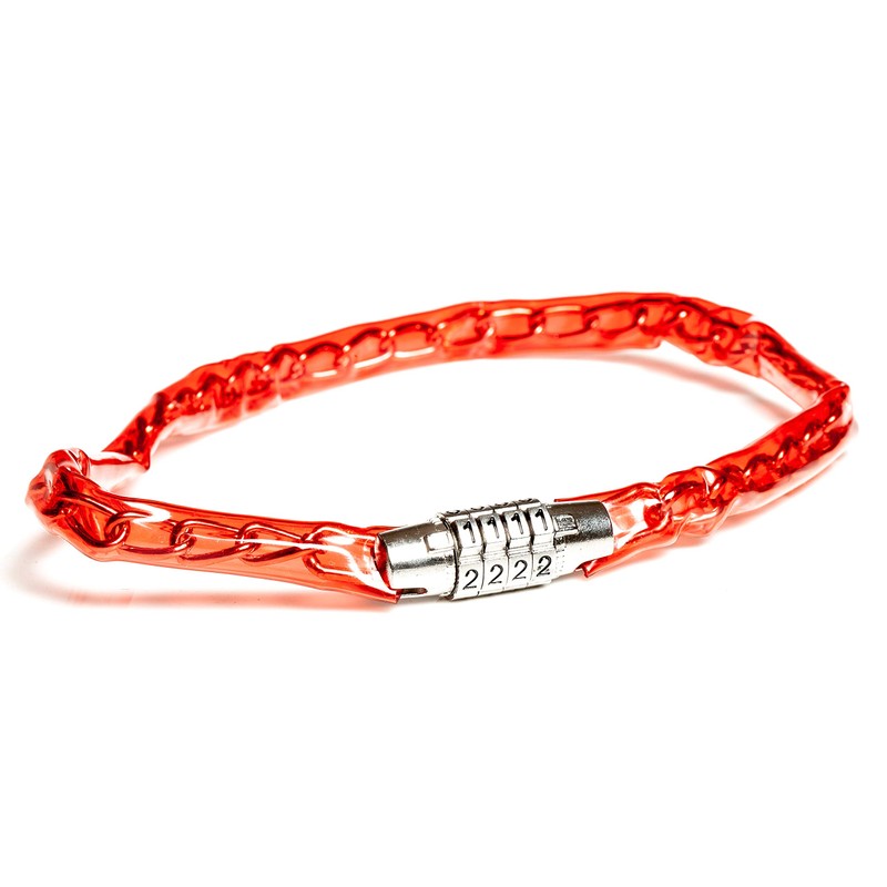 AWE Bicycle Combination Chain Lock Red
