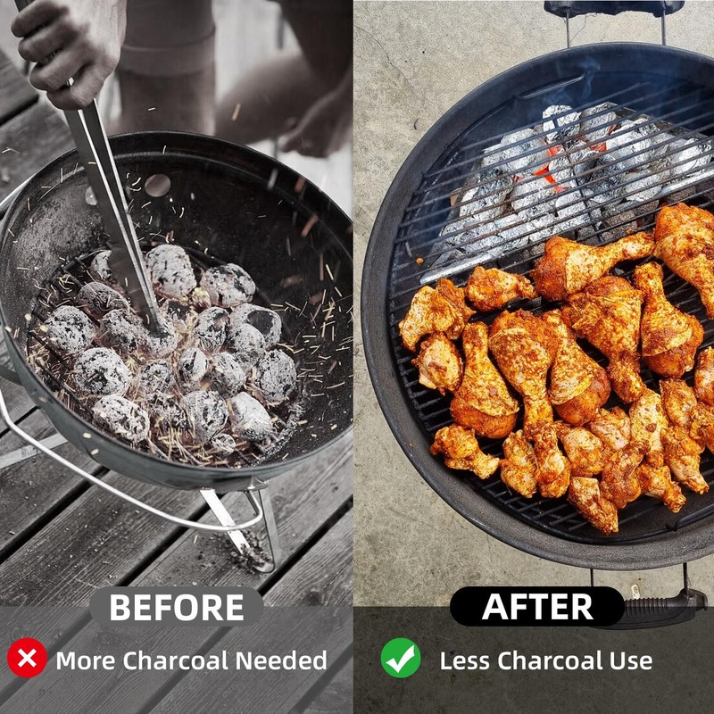 Charcoal Basket Set of 2 BBQ Charcoal Grill Basket Holders