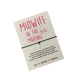 Gift for a student midwife | Midwife in the making wish bracelet | Student midwife gift