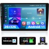 UNITOPSCI 9 Inch Double Din Android Car Stereo with Wireless