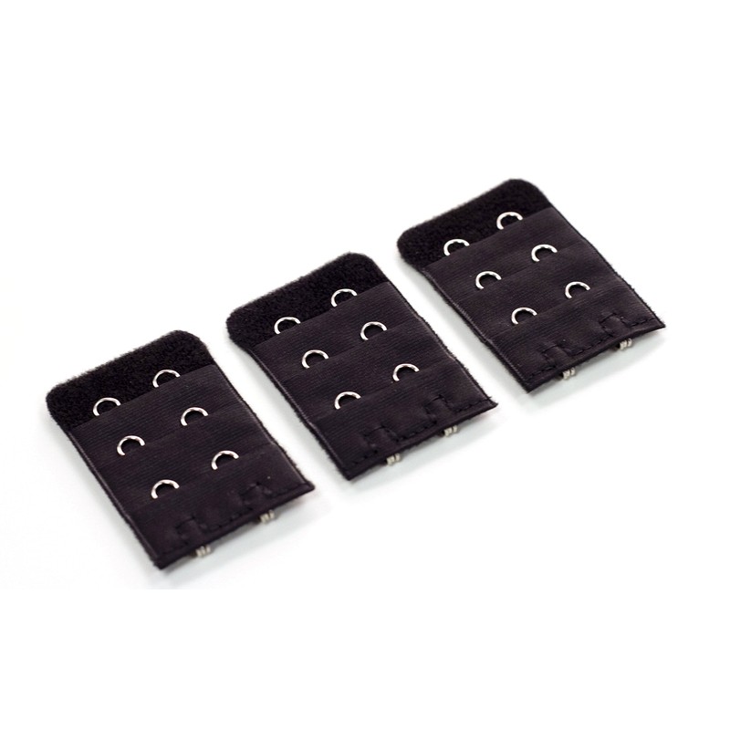 Pregnancy Bra Extender with Two-Hooks (Value 6-Pack of 3 Black