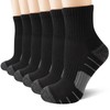 Heatuff Men's Athletic Ankle Socks Cushioned Quarter Running Mini Crew