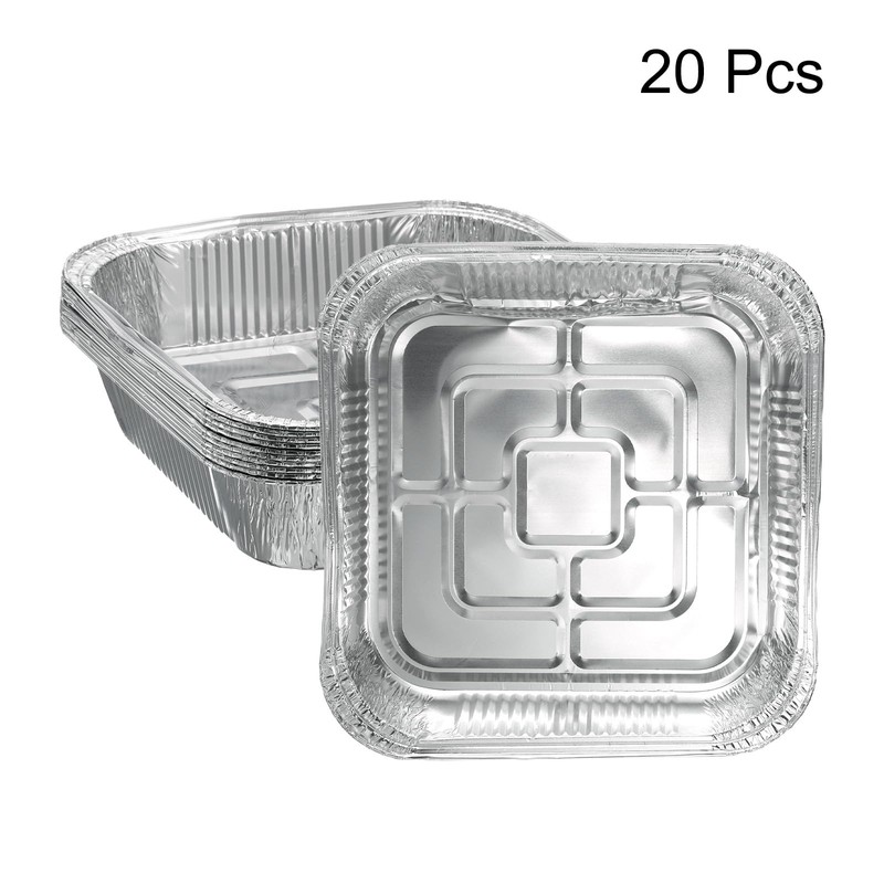 sourcing map 20pcs Aluminum Foil Pie Pans 8.07" Square Disposable