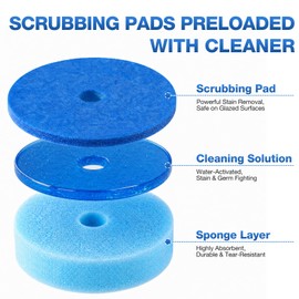 Disposable Toilet Brush System with 27 Refills, Toilet Wand Set