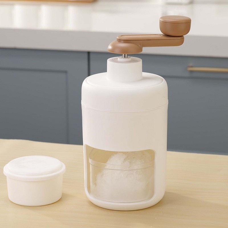 Portable Ice Crusher ABS Metal Manual Shaved Ice Maker Snow