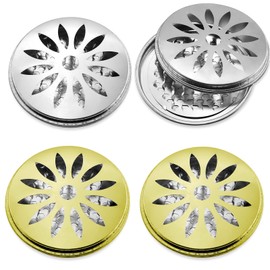 Pack of 4 Stainless Steel Mosquito Spiral Holder Container with Lid Incense Spirals Holder Portable Incense Stick Holder Coil Holder for Home, Garden, Camping, Travel, Fishing Outdoor (Silver + Gold)