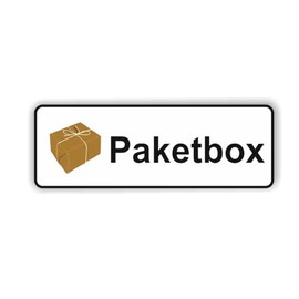 Parcel Box Symbol Sticker Decal (R 34/7) W (15 x 6 cm)