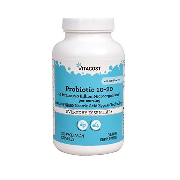 Vitacost Probiotic 10-20 - 20 Billion CFU** - 200 Vegetarian Capsules