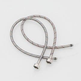 BWE 24" Length Faucet Supply Lines,1/2 -Inch Female Compression Thread x M10 Male Connector,Braided Stainless Steel Sink Hose,for Bathroom Kitchen Sink Faucet x 2 Pcs (1 Pair)