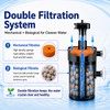 Turchongeco Air-Driven Aquarium Filter with Ceramic Balls, Small