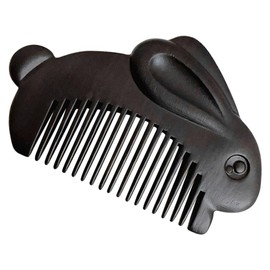 SUPVOX Wooden Scalp Massage Comb - Portable Bunny Wooden Comb,Mini Decorative Comb for