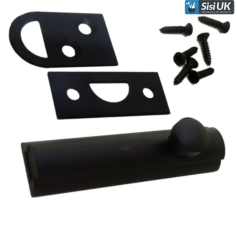 2.5 Inch Flat Door Bolts Black Plated Bolt Door Latches
