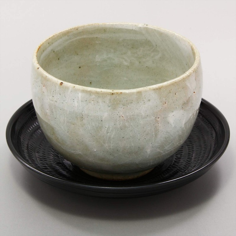 Ichikyu Mino Ware Loose Bowl (With Tea Holder), Powder Taking
