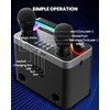 SORDA Karaoke Machine with 2 Wireless Microphones, Portable Speaker for