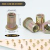 Wkmamo Pack of 120 M6 Carbon Steel Rivet Nuts, Rivet