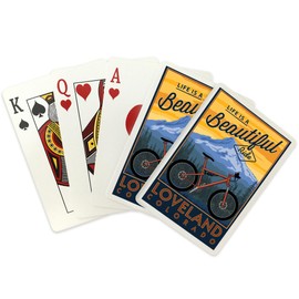 Lantern Press Loveland, Colorado, Life is a Beautiful Ride, Mountain Bike (52 Playing Cards, Poker Size Card Deck with Jokers)