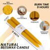 Aglary 2PCS Beeswax Taper Candles, 9" Handmade Natural Candles, Dripless