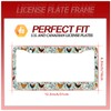Chicken Flower License Plate Frame Funny Animal Stainless Steel License
