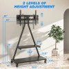 Rfiver Rolling TV Stand on Wheels with Mount with Storage