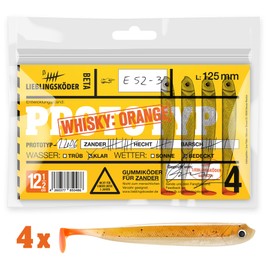 Lieblingsköder Rubber Fishing Bait for Perch Zander Pike 12.5 cm, Pack of 4, 12,5cm