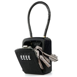 Portable Key Storage Security Lock,Chumiug® Door Knob Mounted Re-settable 4 Digit Combination Lock Box for Indoors & Outdoors,to Share and Secure Keys for Home,Office,Garage, Airbnb etc