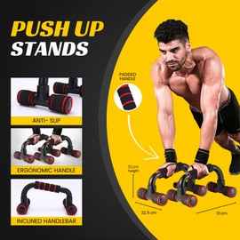 Parallel Push Up Bars Non-Slip Parallel Bar Push Up Bars Pull Up Bar for Fitness, Yoga, CrossFit, Calisthenics, Indoor and Outdoor