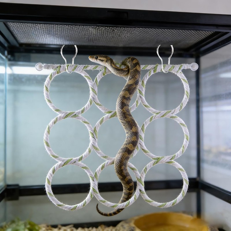 Snake Climbing Rings & Climbing Rope, Snake Reptile Hammock for