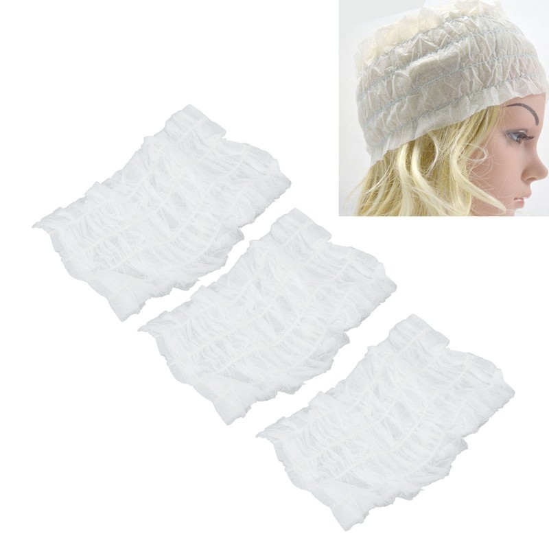 100PCS Facial Spa Headbands Non Woven Fabric Elastic Wrap Makeup