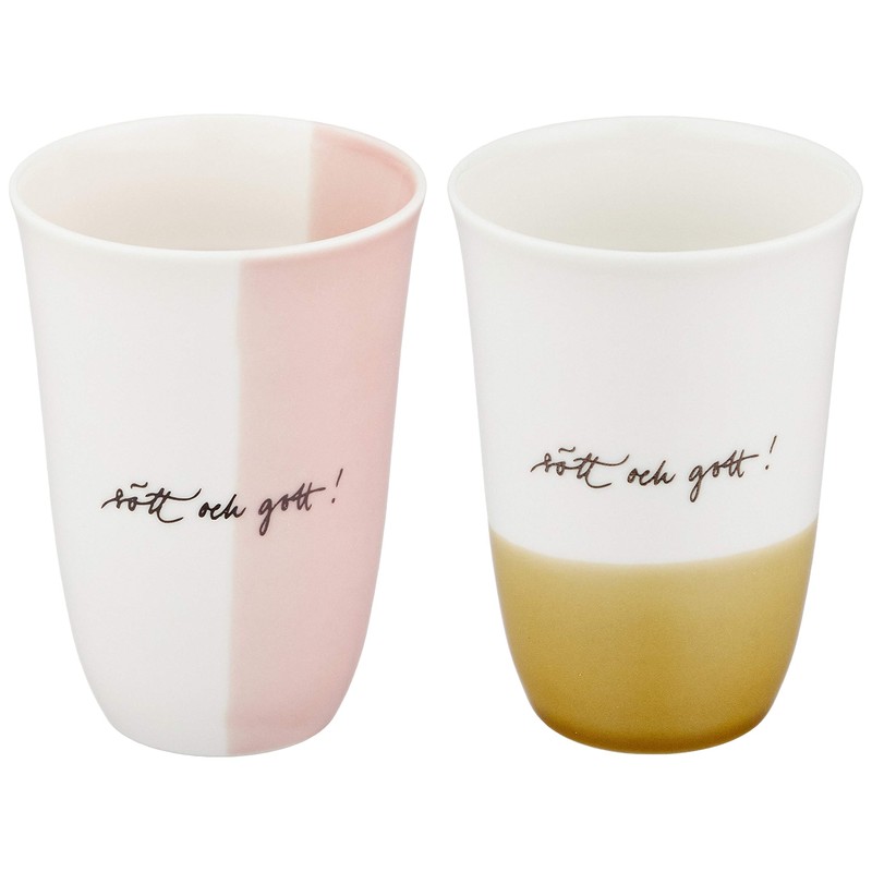 Lisa Larson LL70-22SH Free Cup Pair in Wooden Box Set