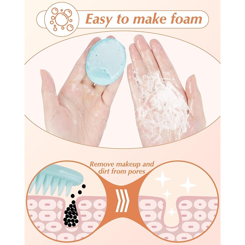MoHern Exfoliador Facial de Silicona, 8 Unidades para Mujer, Limpieza