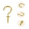 Kukiwhy 200pcs 1/2" Gold Brass Cup Hooks, Modern Decor, Ceiling