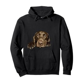 Chocolate Labrador Dog Brown Retriever Lab Mom Girl Dad Pullover Hoodie