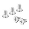 sourcing map M5-0.8 x 6mm 100Pcs Flat Round Head Screws