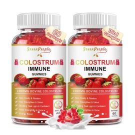 Green People Colostrum Gummies Vitamin for Women & Men for Hair Skin Nails,Immue Support