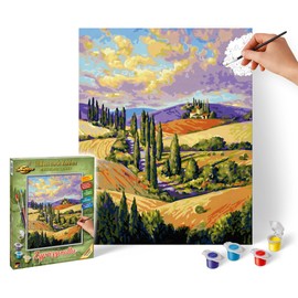 Schipper 609240911 Paint by Numbers - Cypress Alley - Painting Pictures for Adults, Includes Brush and Acrylic Paints, 24 x 30 cm