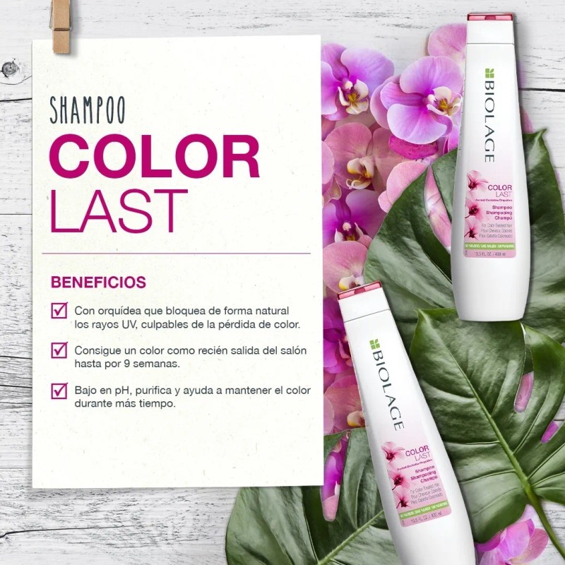 Shampoo Biolage Vegano Para Cabello Teñido Colorlast 1l