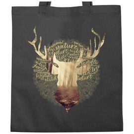 Shirtracer - Cotton Bag - Compatible with Oktoberfest Bag - Stag Hunter, 1 Dark Grey