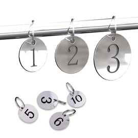 Door Number Tag, Cloak Bill with Keychain, Business Management Digital Label, Cloakroom, Locker, Deposit Number, etc. (1-20)