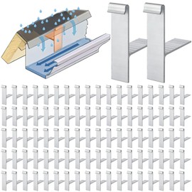 Blulu 50pcs 5 Inches Aluminum Gutter Wedges for 5 Inch K Style Gutters Use to Level Your When Fascia 4, 5, and 6 inch in Slanted Sloped Application Including Crown Molding (T,Silver Grey)