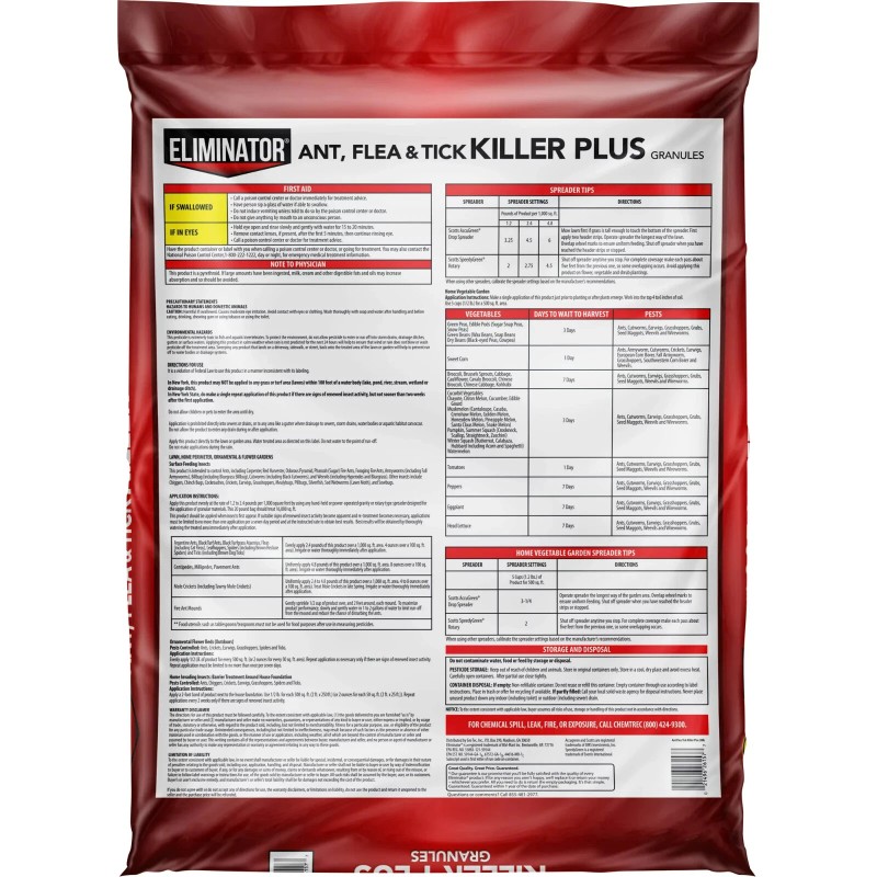 Eliminator Ant, Flea & Tick Killer Plus Lawn Insect Granules,