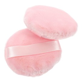 Vaguelly 2 pcs Makeup Powder Puff Washable Furry Cosmetic Sponge for Blending Face Powder for Women for Home Travel Use Comfortable Touch Easy to Clean