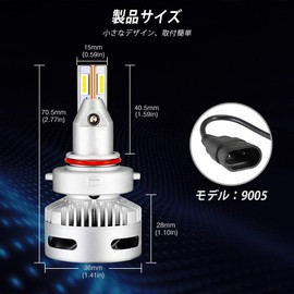 NOVSIGHT HB3/HB4 LED Headlight HB3/HB4 Universal Type HB3 LED High Beam 9005 HB3 LED Bulb, JCI Car Inspection Passable (Subject to local legislation), 90W (45W x 2) 12,000LM (6,000LM x 2) 6500K 360° Angle Adjustable, DC9-22V Car, Projector Specific Versi