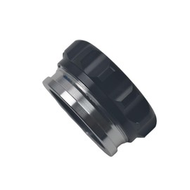 ID 2"/50.8mm Weld Gas Cap Aluminum Alloy Fuel Cap with Weld On Filler Neck Oil Tank Cap for Automotive and Industrial Applications (BLACK)